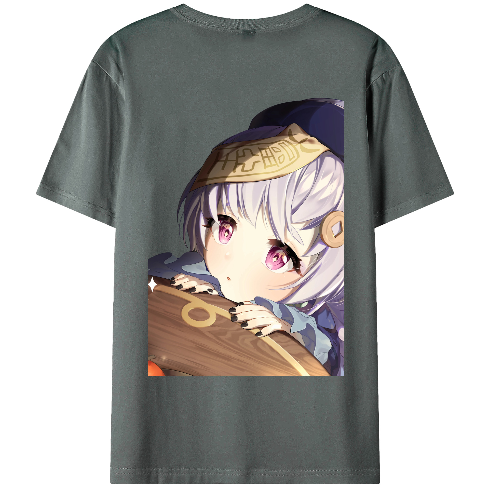 げんし神 七七 なな  genshin Nana 綿100％ メンズ半袖Tシャツ（バックプリント） 通気性